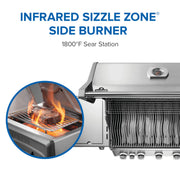 Napoleon Rogue PRO 625 SIB Freestanding Gas Grill w/ Infrared Side Burner | GW STORE