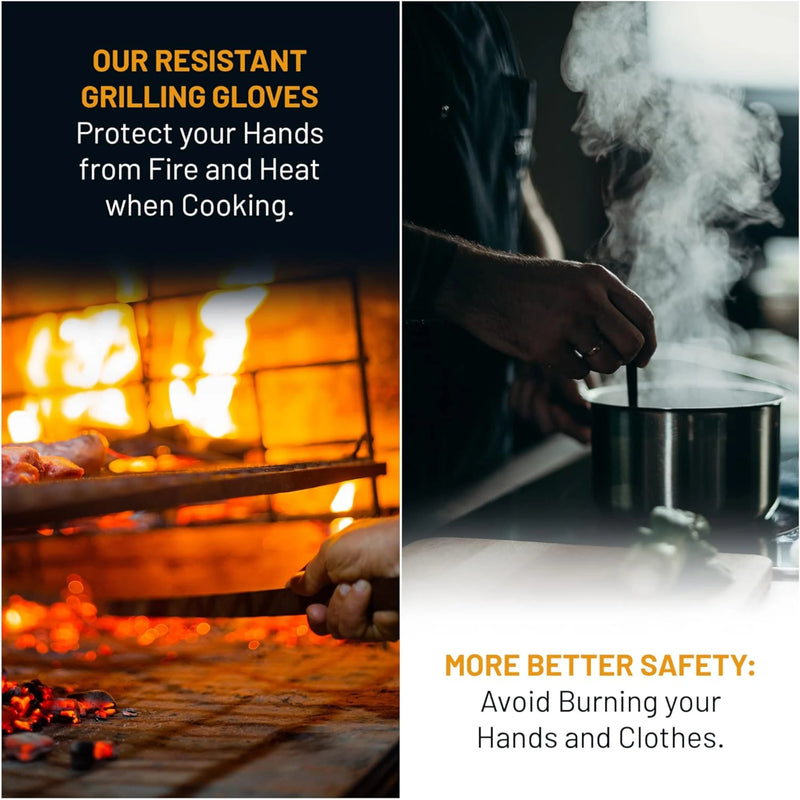 Grillnovations BBQ Glove Bundle Heat Resistant & Non-Slip | GW STORE