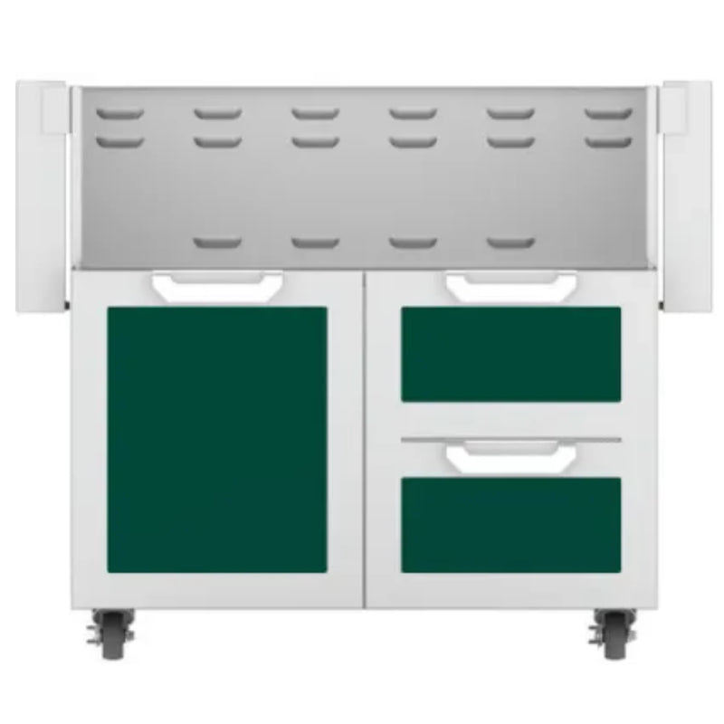 Hestan GCR36 36-Inch Grill Cart with Double Drawers & Soft-Close Door