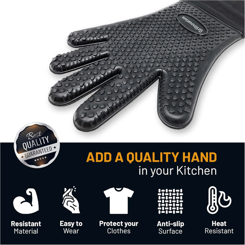 Grillnovations BBQ Glove Bundle Heat Resistant & Non-Slip | GW STORE