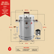 Ingrill BBQ Barrel Smoker Small Basik | GW STORE