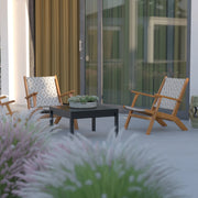 Well Traveled Living Vega Natural Stain Outdoor Chair in Diamond-Weave Wicker | GW STORE