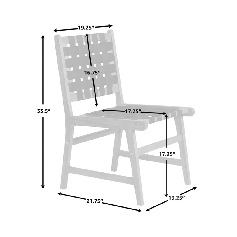 Well Traveled Living Sava Dining Side Chair in Black Webbing | GW STORE