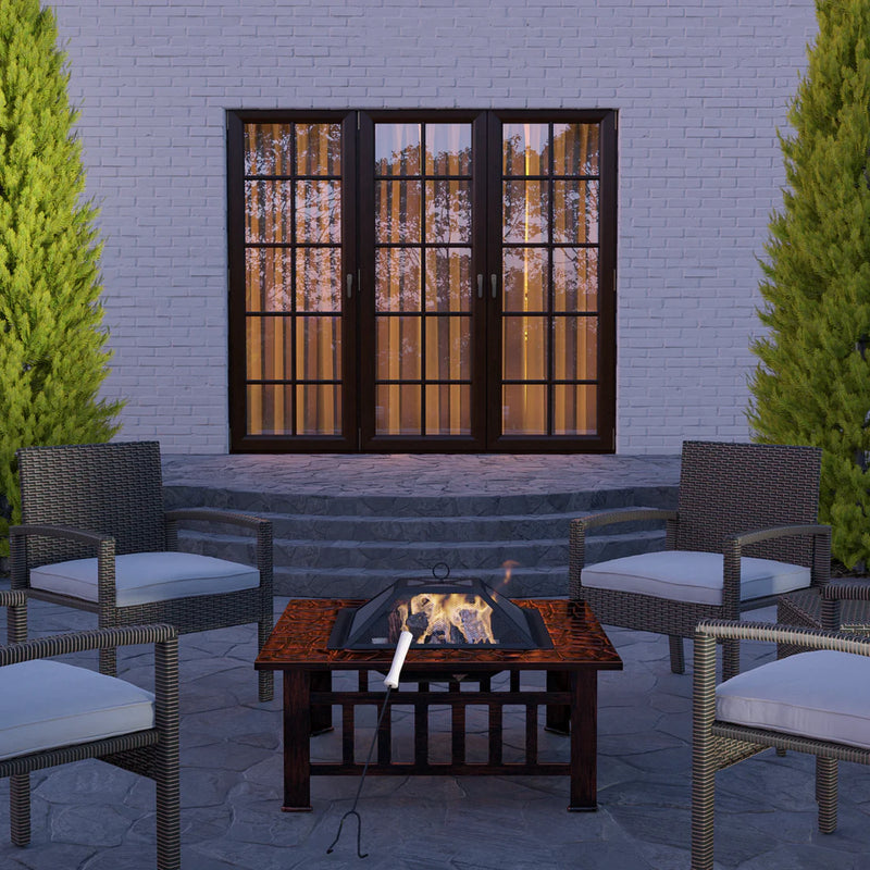 Well Traveled Living Foxdale Square Wood-Burning Fire Pit | GW STORE