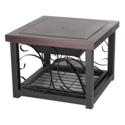 Well Traveled Living Hammer Tone Bronze Finish Cocktail Table Fire Pit | GW STORE