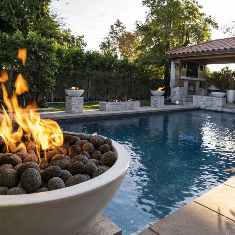 The Outdoor Plus Narrow Ledge Propane Gas Sedona Fire Pit | GW STORE