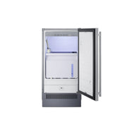 Summit BIM271OS Outdoor Clear Icemaker Stainless Steel Built-in Undercounter | GW STORE