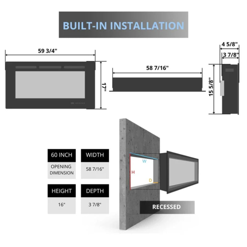 Modern Flames Coastal Sand Allwood Fireplace Wall System