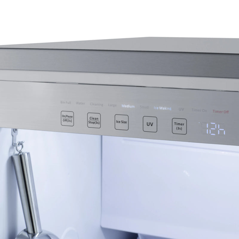 Summit BIM271OS Outdoor Clear Icemaker Stainless Steel Built-in Undercounter | GW STORE