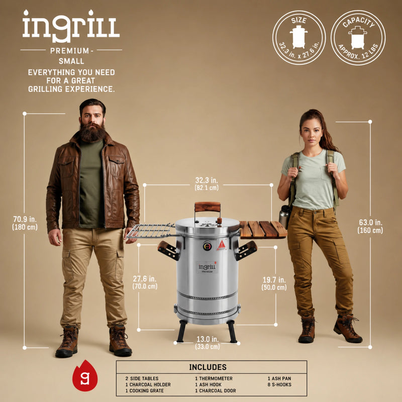 Ingrill BBQ Barrel Smoker Small Premium | GW STORE