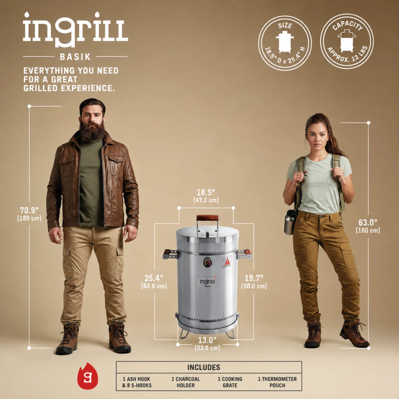 Ingrill BBQ Barrel Smoker Small Basik | GW STORE