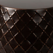 Well Traveled Living Bronze Finish Braga Metal Stool-Table-Container | GW STORE