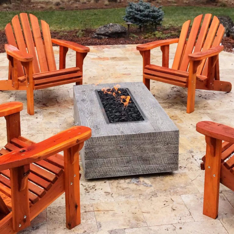 The Outdoor Plus Coronado Woodgrain Natural Gas Fire Pit | GW STORE