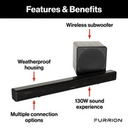 Furrion Aurora® 2.1 Outdoor Soundbar Speaker with Wireless Subwoofer #FSBNN30MX | GW STORE