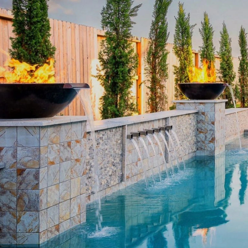 The Outdoor Plus Concrete Sedona Fire & Water Bowl Natural Gas | GW STORE