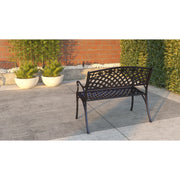 Well Traveled Living Scarlet Aluminum Patio Bench in Antique Bronze | GW STORE