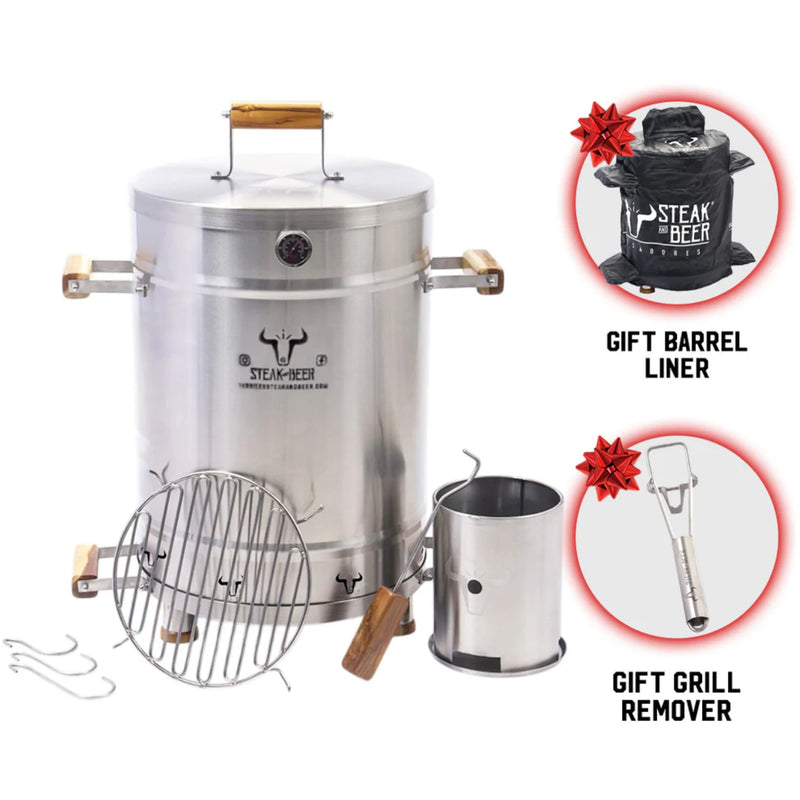 Steak & Beer Large Roasting Barrel 14–16 kg (30–35 lb) – INOX Line