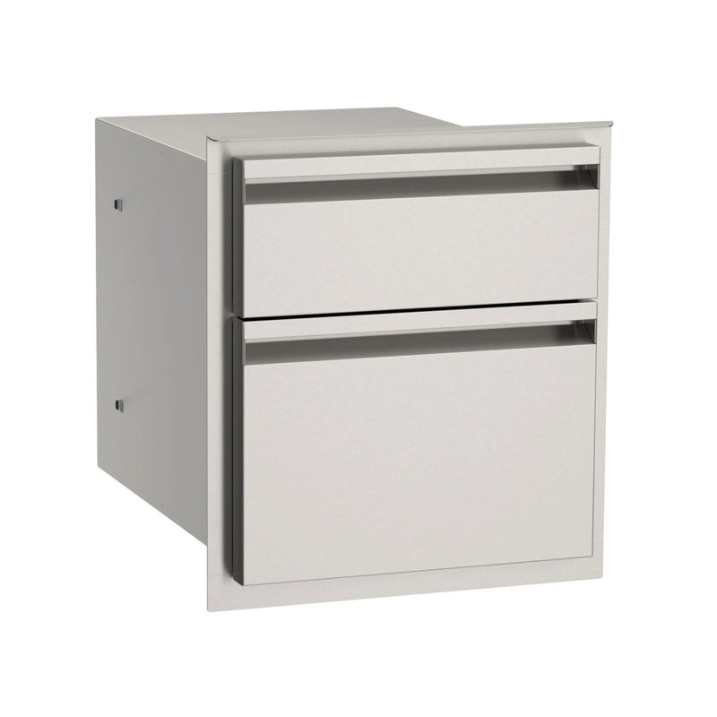 AOG 15-Inch Double Access Drawer Outdoor Kitchen Storage