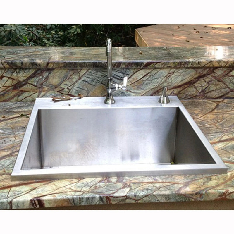 Twin Eagles 24" Drop-In Stainless Steel Sink with Lid & Soap Dispenser - TEOS24-B | GW STORE