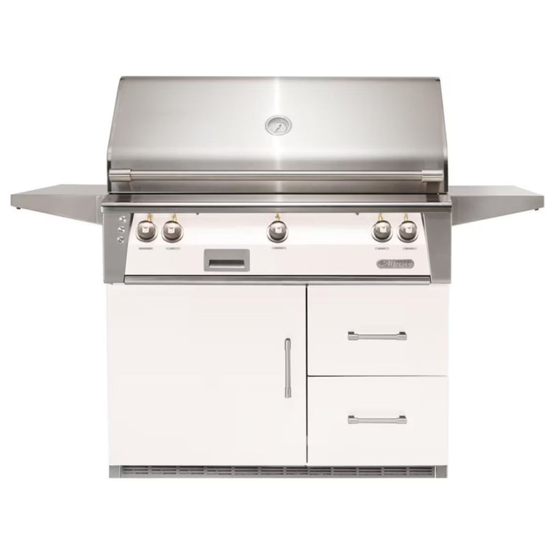 Alfresco 42-Inch Stainless Steel Freestanding Gas Grill w/ Rotisserie & Refrigerated Cart