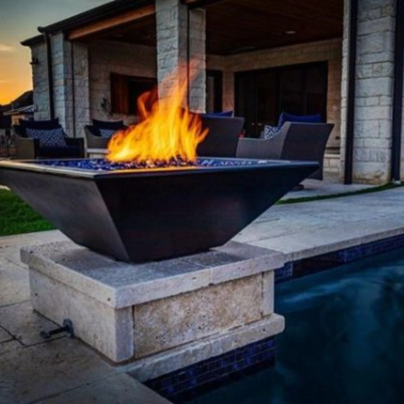 The Outdoor Plus Maya Natural Gas Concrete Fire Bowl | GW STORE
