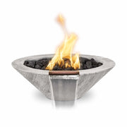 The Outdoor Plus Propane Gas Wood Grain Concrete Cazo Fire & Water Bowl | GW STORE