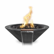 The Outdoor Plus Propane Gas Wood Grain Concrete Cazo Fire & Water Bowl | GW STORE