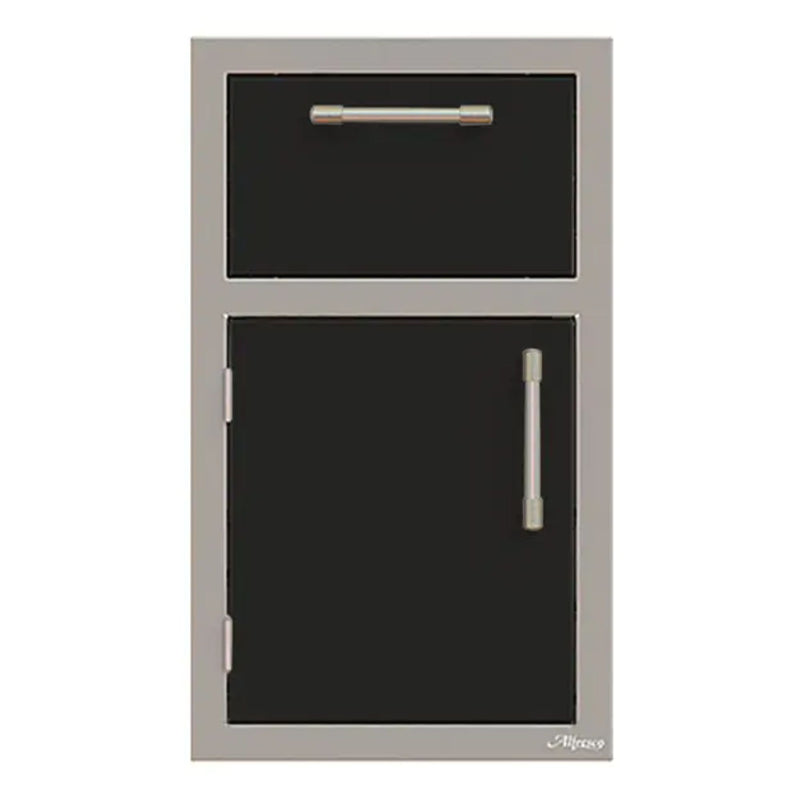 Alfresco 17-Inch Stainless Steel Left-Hinged Door & Paper Towel Holder Combo