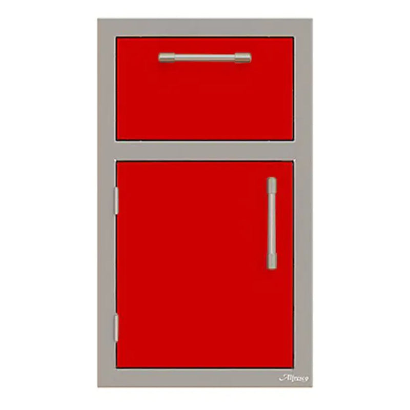 Alfresco 17-Inch Stainless Steel Left-Hinged Door & Paper Towel Holder Combo