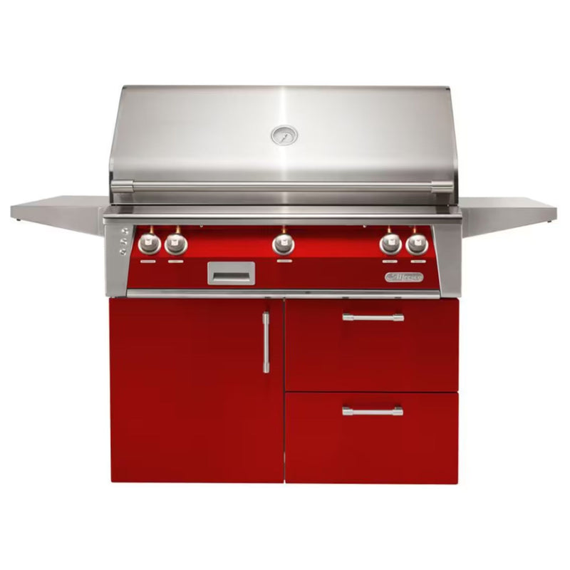 Alfresco Deluxe 42-Inch Stainless Steel Freestanding Gas Grill w/ Rotisserie & Sear Zone
