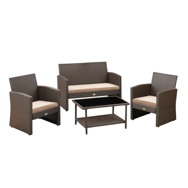 Well Traveled Living Ashville Wicker Patio Set | GW STORE