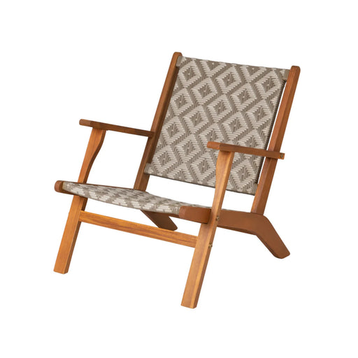 Well Traveled Living Vega Natural Stain Outdoor Chair in Diamond-Weave Wicker | GW STORE
