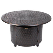 Well Traveled Living Verona Aluminum Round Propane Fire Pit | GW STORE