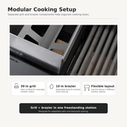 Bosca Block Arrayan - 40 Inch Modular Freestanding Charcoal Grill | GW STORE