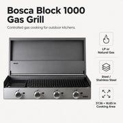 Bosca Block 1000 Built-In Gas Grill | GW STORE