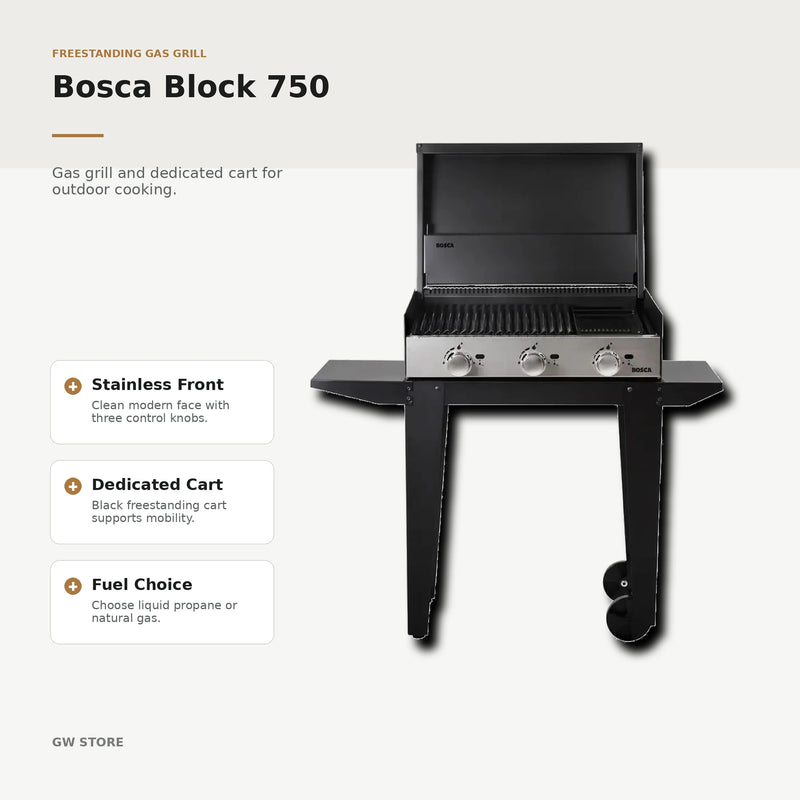 Bosca Block 750 Freestanding Gas Grill | GW STORE