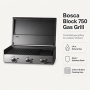 Bosca Block 750 Built-In Gas Grill | GW STORE