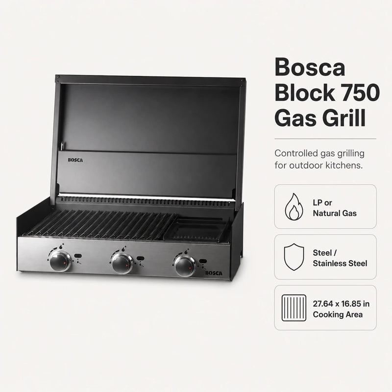 Bosca Block 750 Built-In Gas Grill | GW STORE