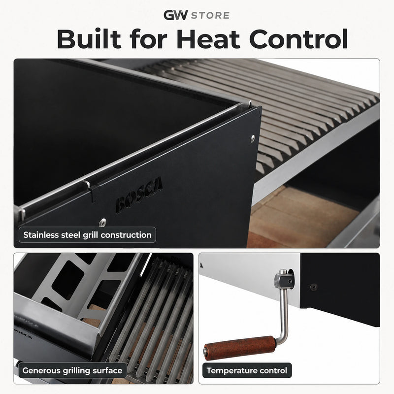 Bosca Pack Block Wood Brazier 250 + Block 750 30" Built-in Grill | GW STORE