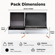 Bosca Pack Block 500 20" Built-in Charcoal Grill + Block 750 30" Built-in Grill | GW STORE