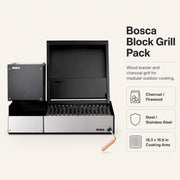 Bosca Block Wood Brazier 250 + Block 500 20" Built-in Charcoal Grill | GW STORE