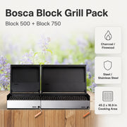 Bosca Pack Block 500 20" Built-in Charcoal Grill + Block 750 30" Built-in Grill | GW STORE