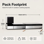 Bosca Pack Block Wood Brazier 250 + Block 500 20" Built-in Charcoal Grill + Block 750 30" Built-in Grill | GW STORE