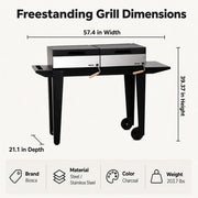 Bosca Roble Freestanding Charcoal Grill | GW STORE