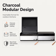 Bosca Pack Block 500 20" + Block 500 20" Built-in Charcoal Grill | GW STORE