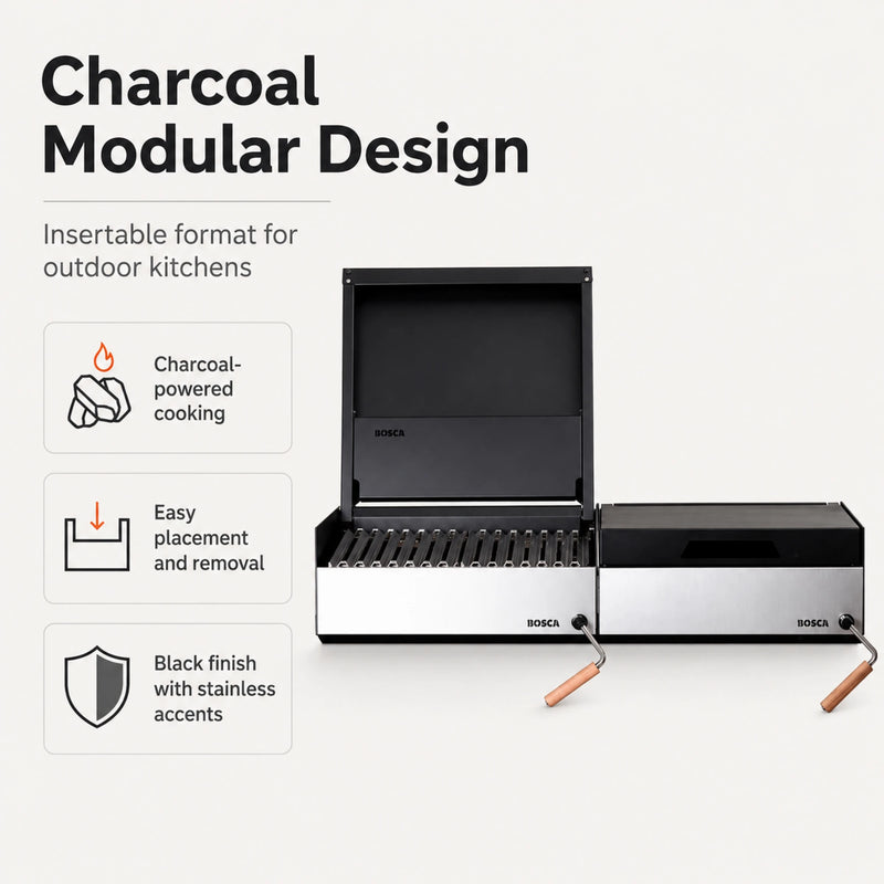 Bosca Pack Block 500 20" + Block 500 20" Built-in Charcoal Grill | GW STORE