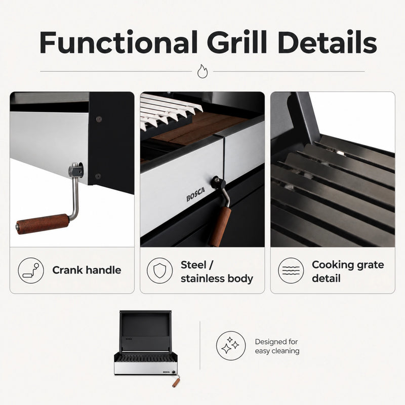 Bosca Pack Block 500 20" + Block 500 20" Built-in Charcoal Grill | GW STORE