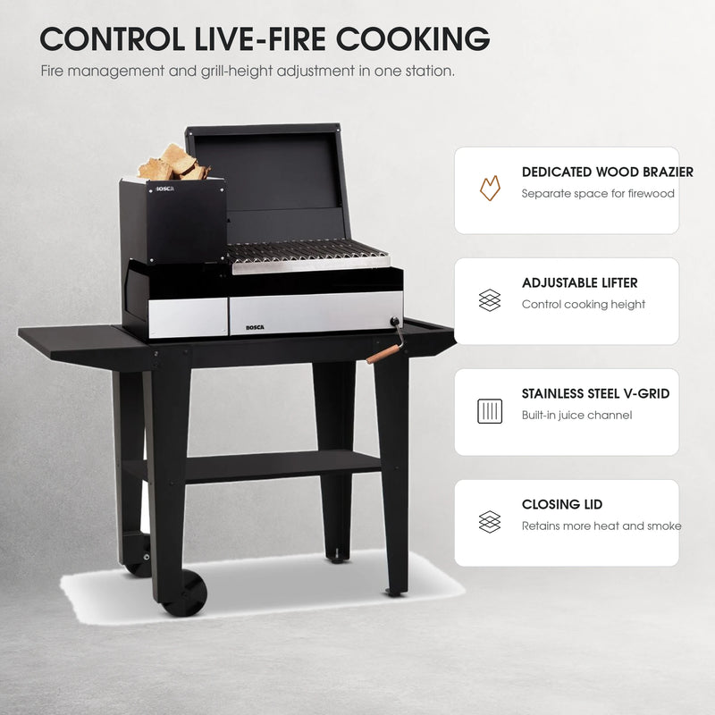 Bosca Block Puelo Freestanding Charcoal Grill | GW STORE