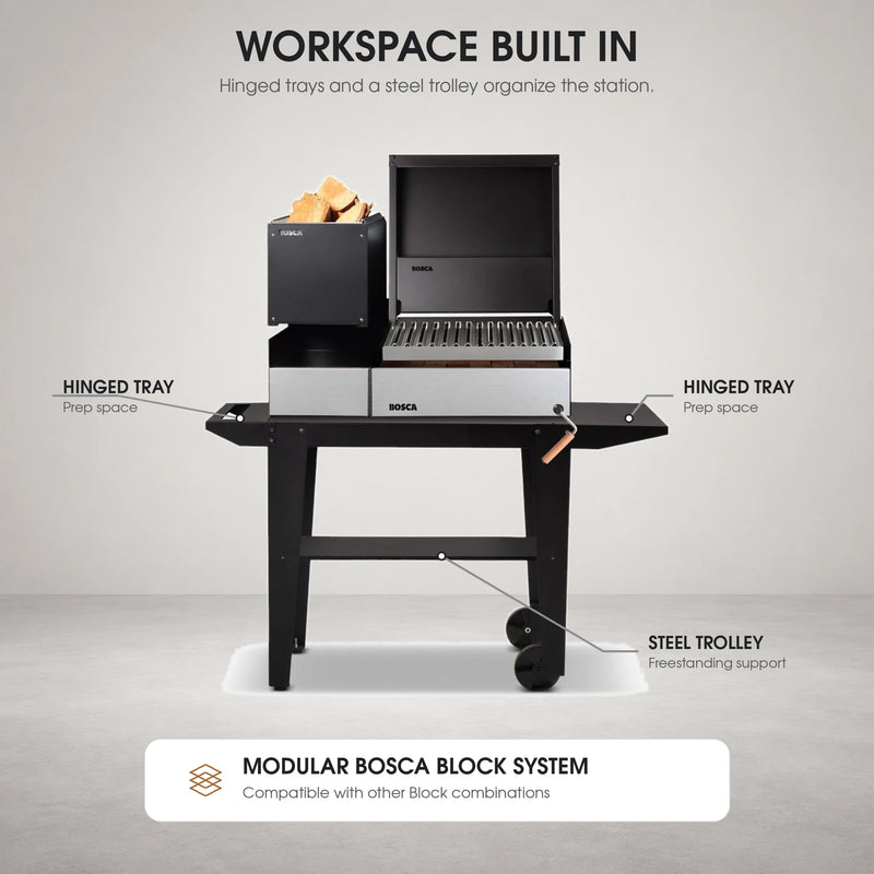 Bosca Block Puelo Freestanding Charcoal Grill | GW STORE