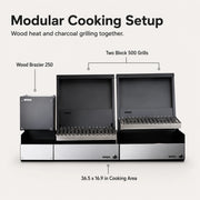 Bosca Pack Block Wood Brazier 250 + Block 500 20" + Block 500 20" Built-in Charcoal Grill | GW STORE